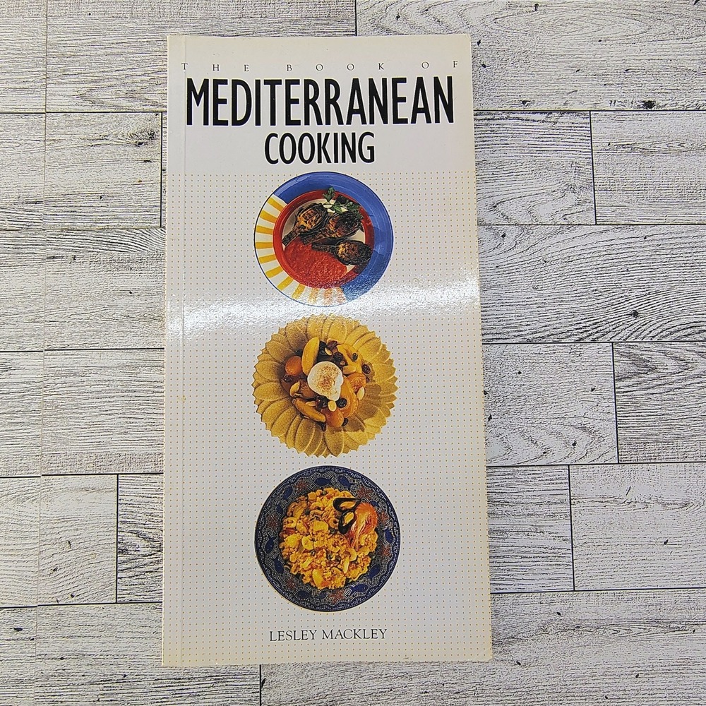 Mediterranean Cooking Cookbook Lesley Mackley 1996‎ Color Photos Recipes - GOOD